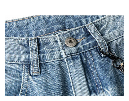 American Vintage High Quality Denim Cargo Pants Men Clothing Streetwear Loose Skate Jeans Harajuku Casual Harem Trousers Male