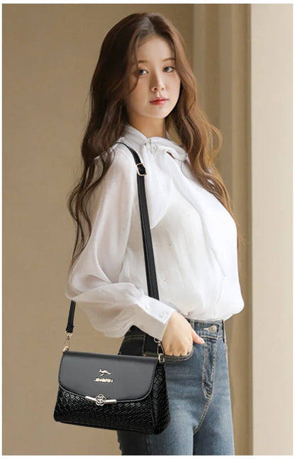 Women Small Square Flip cover Bags Retro Versatile Shoulder Strap Large Capacity Casual Portable Female Shoulder Crossbody Bags