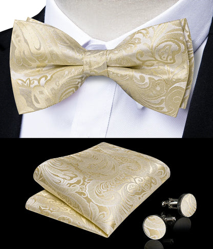 Men Wedding Vest Suit White Black Paisley Sleeveless Waistcoat for Man Shirt Accessories Fromal Bowtie Pocket Square Cufflinks
