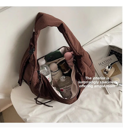 New Comfortable and Versatile Texture Hobo Bags Women Crossbody Bags Large Capacity Lightweight Casual Storage Bags Fashionable