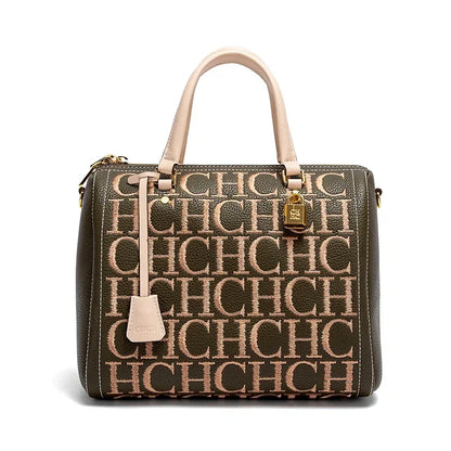 Women's Shoulder Bag Vintage Fashion Embroidered Letter Design Handbag Tote Bags