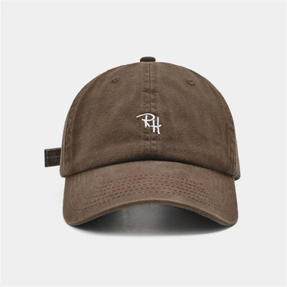 Unisex RH Letter Embroidery Baseball Cap Men Women Summer Casual Hat Outdoor Shade Adjustable Hip Hop Streetwear Trucker Hats