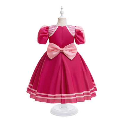 Cartoon Dog Printed Cosplay Costume Girls Dress Skye Princess Birthday Party Performance Dresses Girl Carnival Halloween Clothe