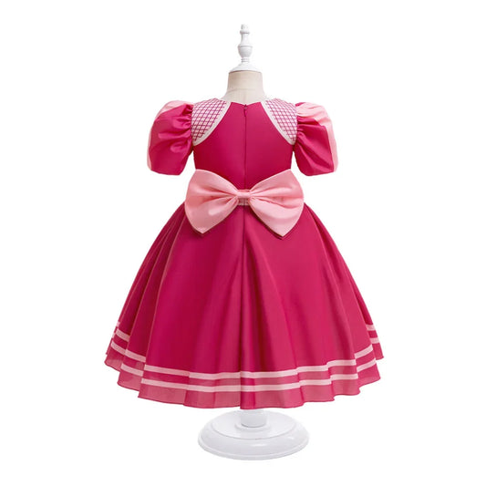 Cartoon Dog Printed Cosplay Costume Girls Dress Skye Princess Birthday Party Performance Dresses Girl Carnival Halloween Clothe