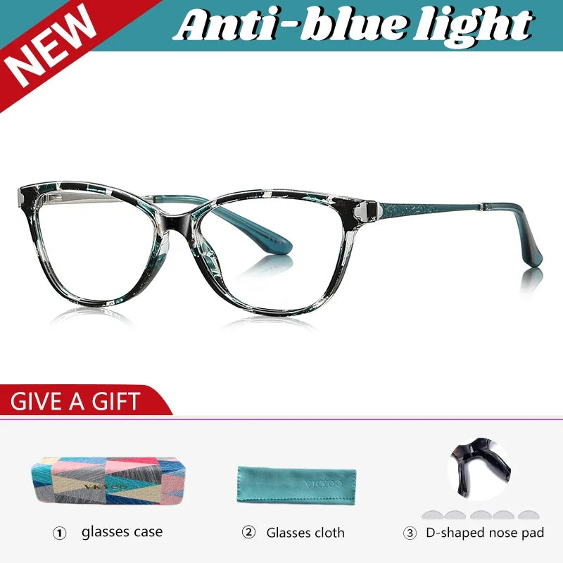 Classic Square Anti Blue Light Blocking Reading Glasses Women Prescription Glasses Computer Lightweight Eyeglasses LS231