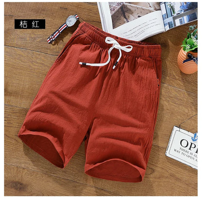 Men's Solid Gym Shorts Summer Outdoor Breathable Sports Shorts Plus Size Drawstring Casual Shorts Male