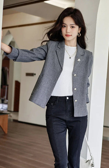 Long Sleeve 2025 New Arrivals Solid Outerwear Casual In Promotion Women's Blazers Korean Fashion Bring Female Coats and Jackets