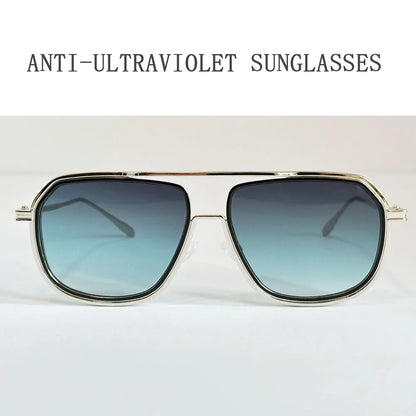 Fashion Sunglass Men Vintage Sunscreen Oversized Sunglasses Women Trendy Metal Glasses Gafas De Sol Hombre Lunette Soleil Femme