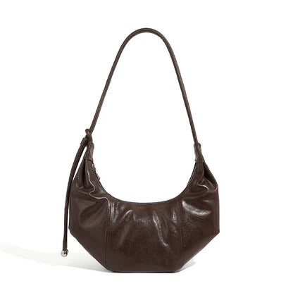 Dumpling bag leather bag Soft Leather Large Capacity minimalist shoulder bag women female luxury moon bag handbag
