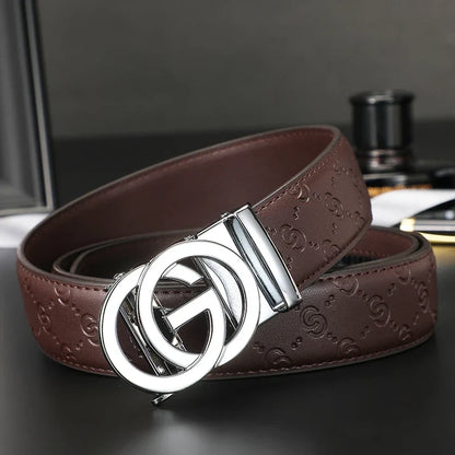 New Thin 34mm Business Men's Belt Formal Leather Male Belt High Quality Belt women Metal Automatic g Buckle Belt for women jeans