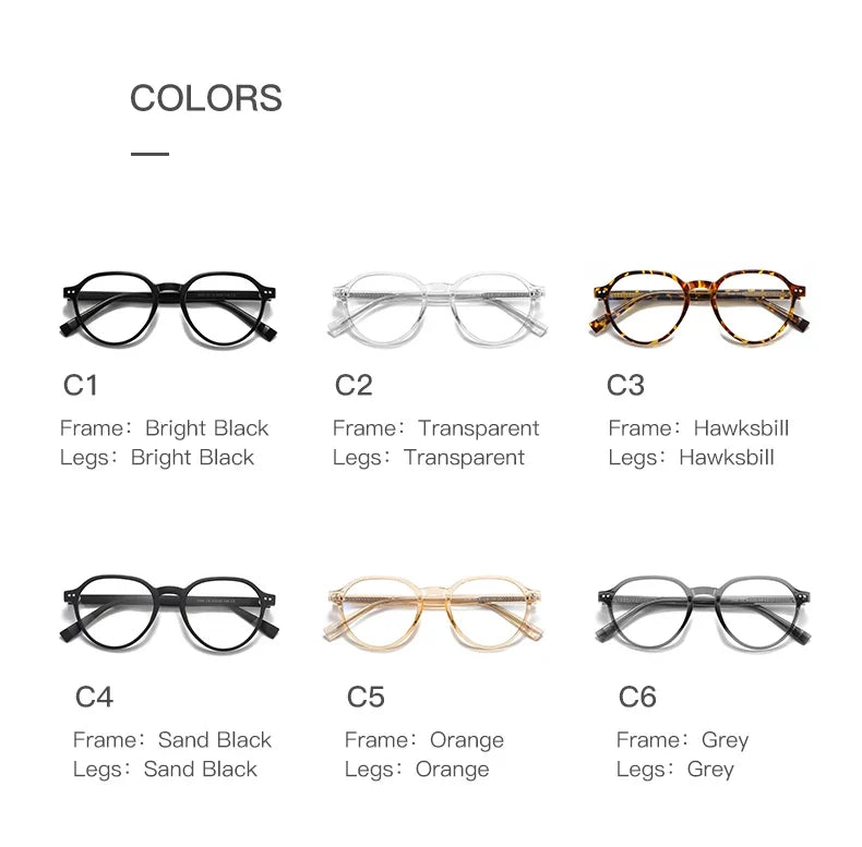 Retro TR Anti Blue Light Blocking Reading Glasses Women Computer Optics Eyeglasses Prescription Glasses Men PFD2094