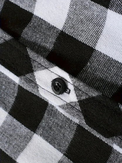 Spring Autumn Men Hoodie Sweatshirt Classic Plaid Casual Button Hooded Long Sleeve coat Double Pockets Hoodie men cardigan Tops