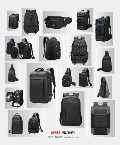 SWISS MILITARY Men Laptop Business Backpack Backpack 17 Inch Fashion School waterproof USB Large Capacity Bag mochilas Back Pack