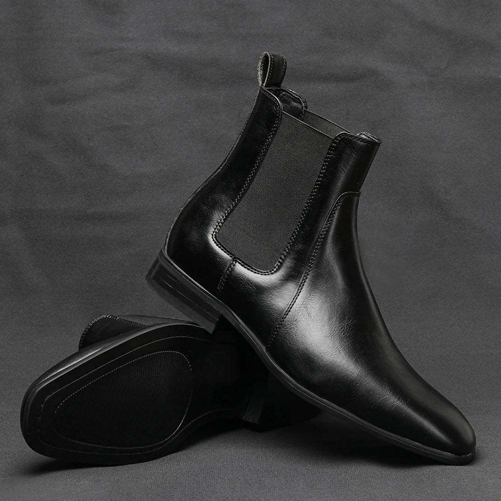 Men Boots Casual 2026 Fashion Brand Comfortable Boots Leather Chelsea boots