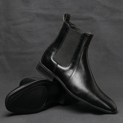 Men Boots Casual 2026 Fashion Brand Comfortable Boots Leather Chelsea boots