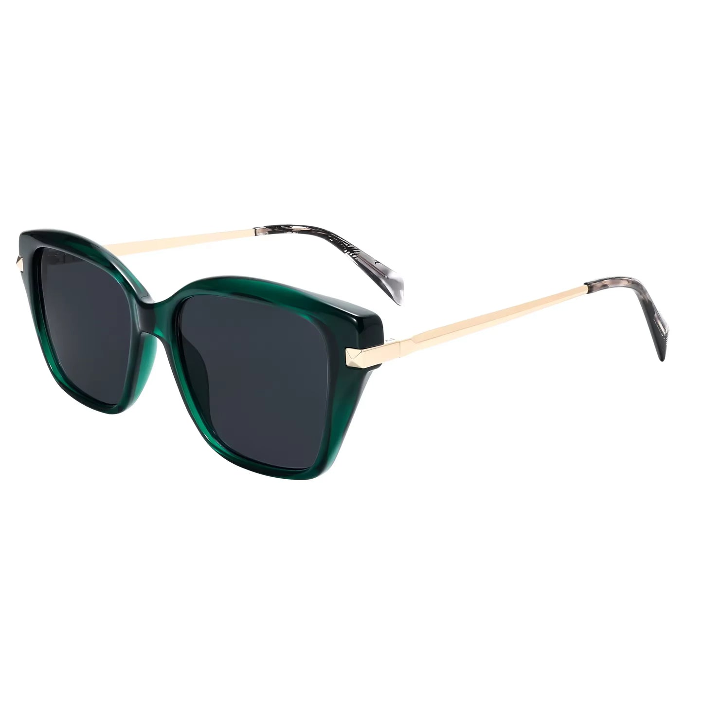 Women's Sunglasses UV400 Cat Eye Acetate Metal Big Size Trendy