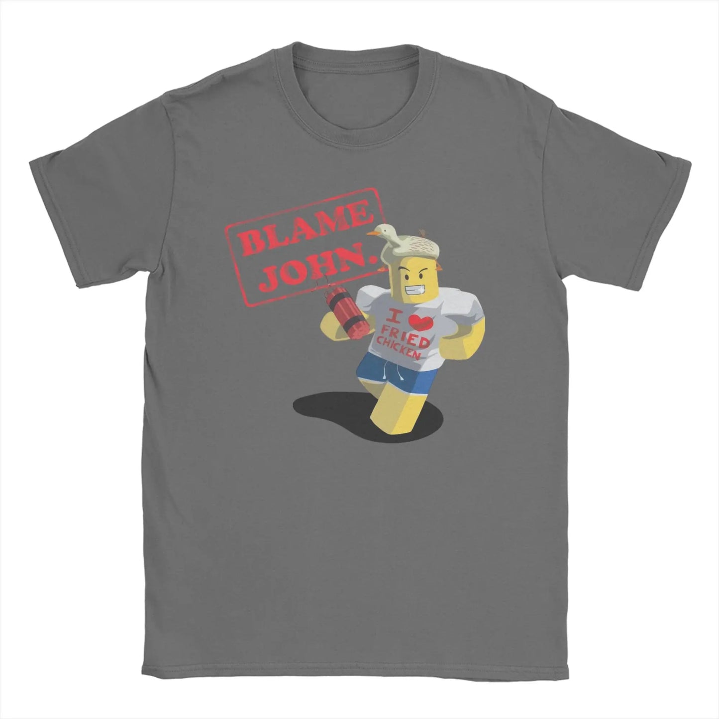 Shedletsky Blame John Forsaken Gaming T Shirts Meme 100% Cotton Tops Men Women Short Sleeve Tee Shirt Graphic Printed T-Shirts