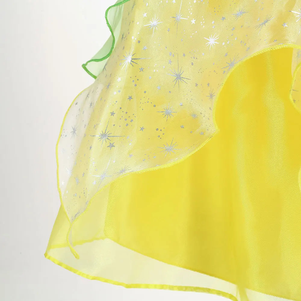 Toddler Birthday Party Green Dress Children's Day Tiana Inspired Delicate Princess Frock Girls Fairy Tale Gown Halloween Apparel