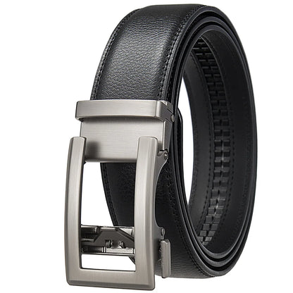 Fashion Designer Automatic Buckle Belt For Men Business & casuals Belt Men's Genuine Leather Belt Adjustable ratchet belt Men