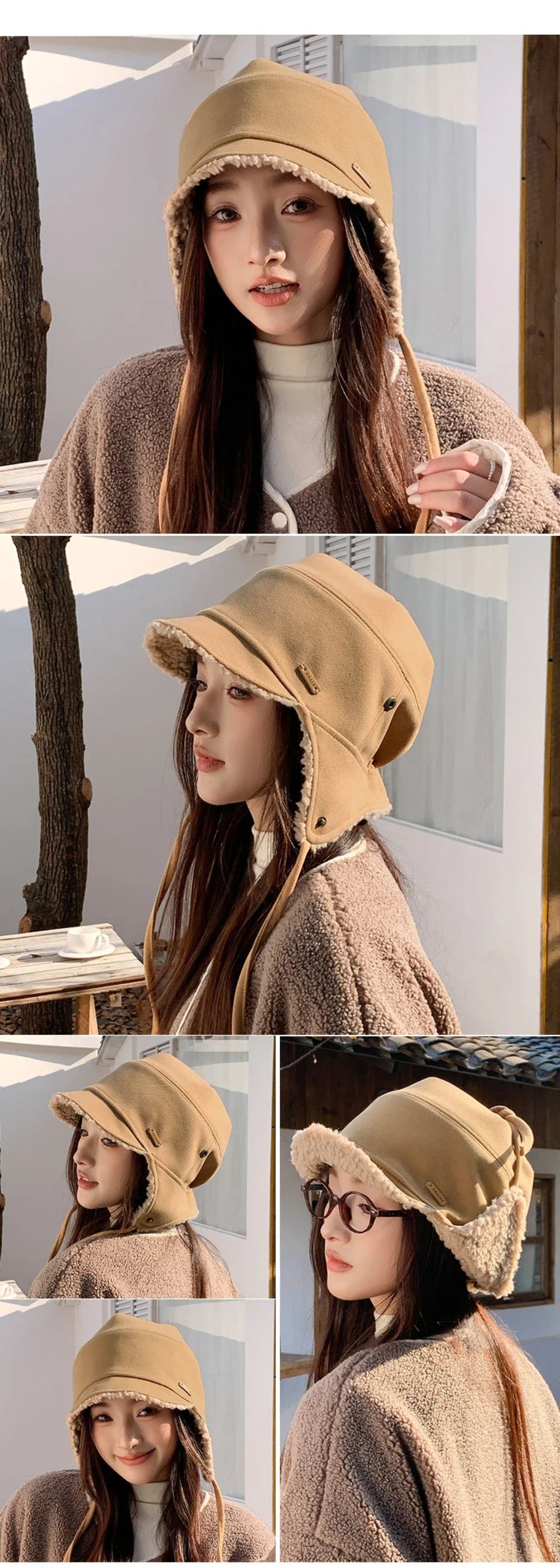 Russian Hat New Thick Warm Lamb Fleece Winter Hats for Men Women Windproof Trapper Ski Earflap Cap Male Female Bombet Hat