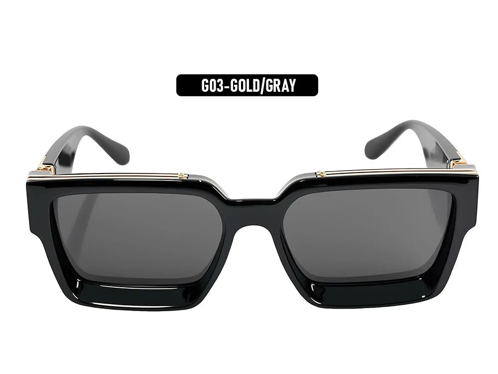 Brand Design Square Sunglass Men Vintage Retro Millionaire Sunglasses Women Thick Frame Fashion Glasses Dropshipping Gafas De So