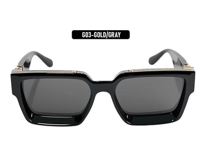 Brand Design Square Sunglass Men Vintage Retro Millionaire Sunglasses Women Thick Frame Fashion Glasses Dropshipping Gafas De So