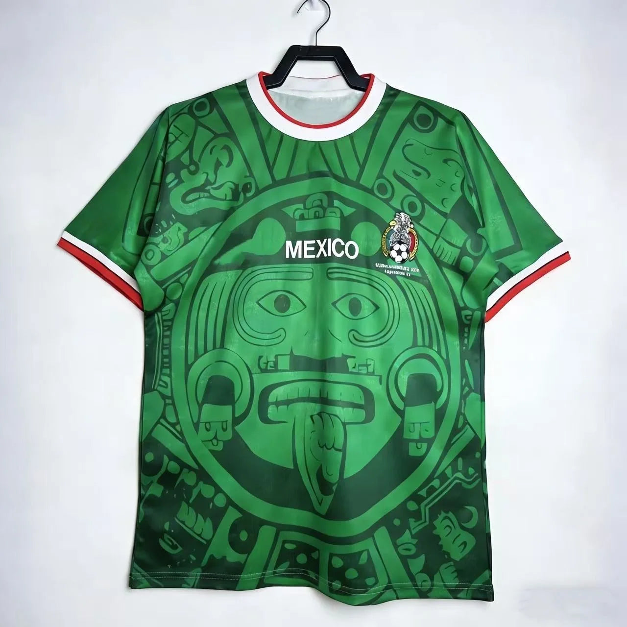 Mexico Aztec Sun Stone 3D Print T-Shirt Green Red National Emblem Breathable Quick-drying Cultural Casual Top