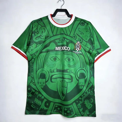 Mexico Aztec Sun Stone 3D Print T-Shirt Green Red National Emblem Breathable Quick-drying Cultural Casual Top
