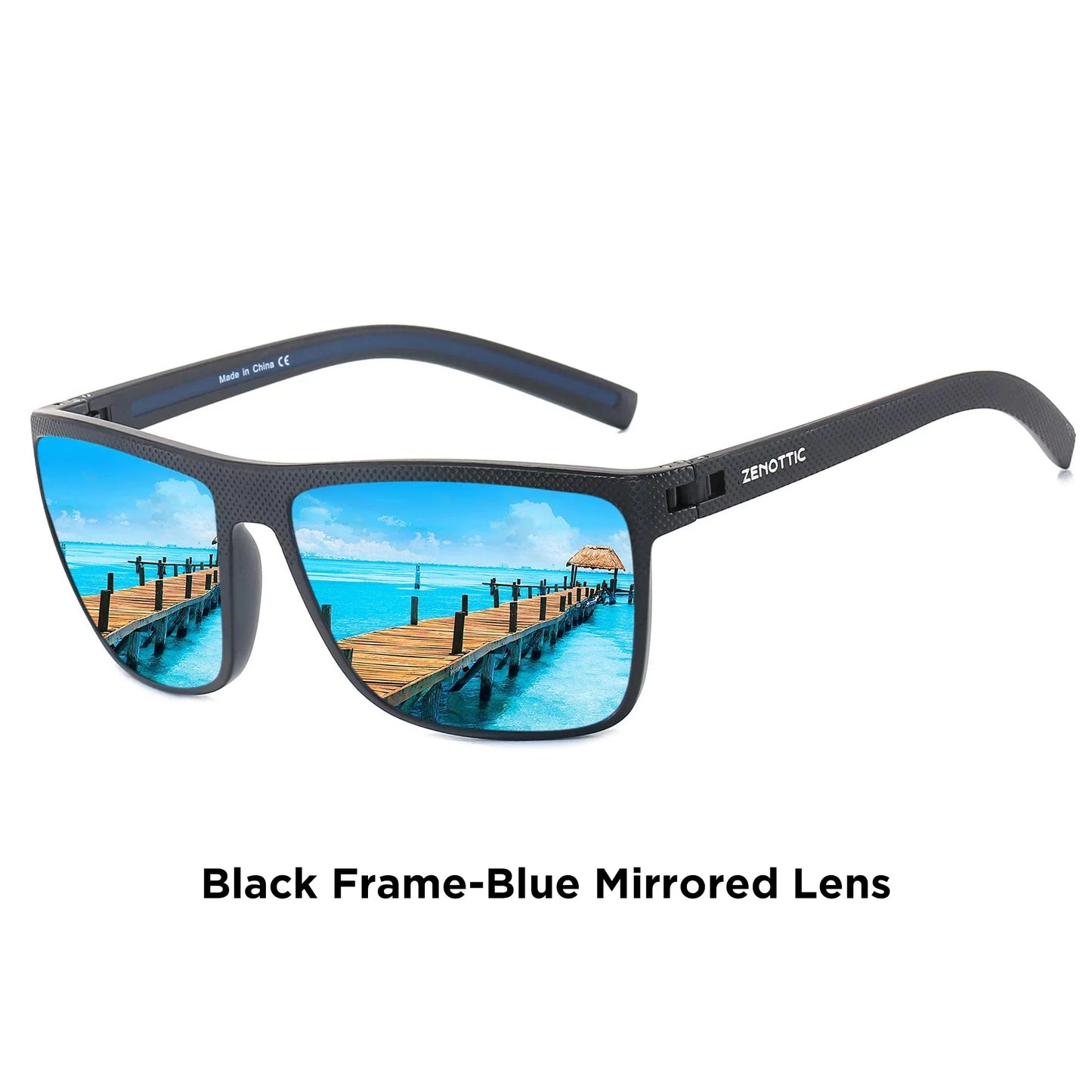 Polarized Sunglasses for Men Lightweight TR90 Frame UV400 Protection Square Sun Glasses