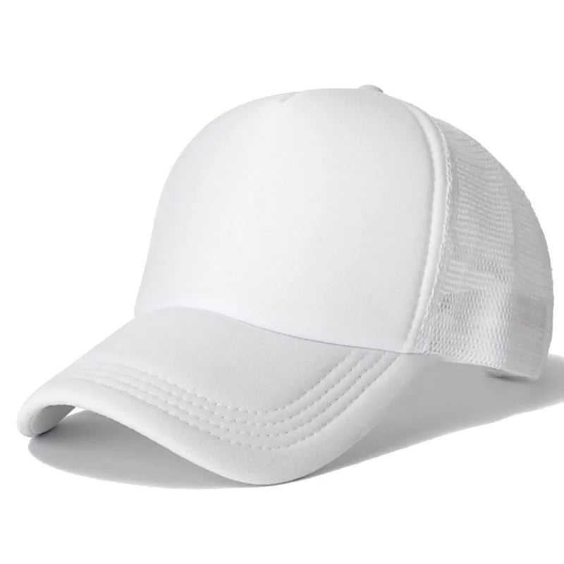 Mesh Baseball Cap Adjustable Snapback Hats For Women Men Unisex Hip Hop Trucker Cap Dad Hat Sponge Soft Breathable Black