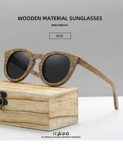 Brand coconut fiber sunglasses Eco-friendly  new wood,made  polarized UV400 protection natural degradation glasses 8242