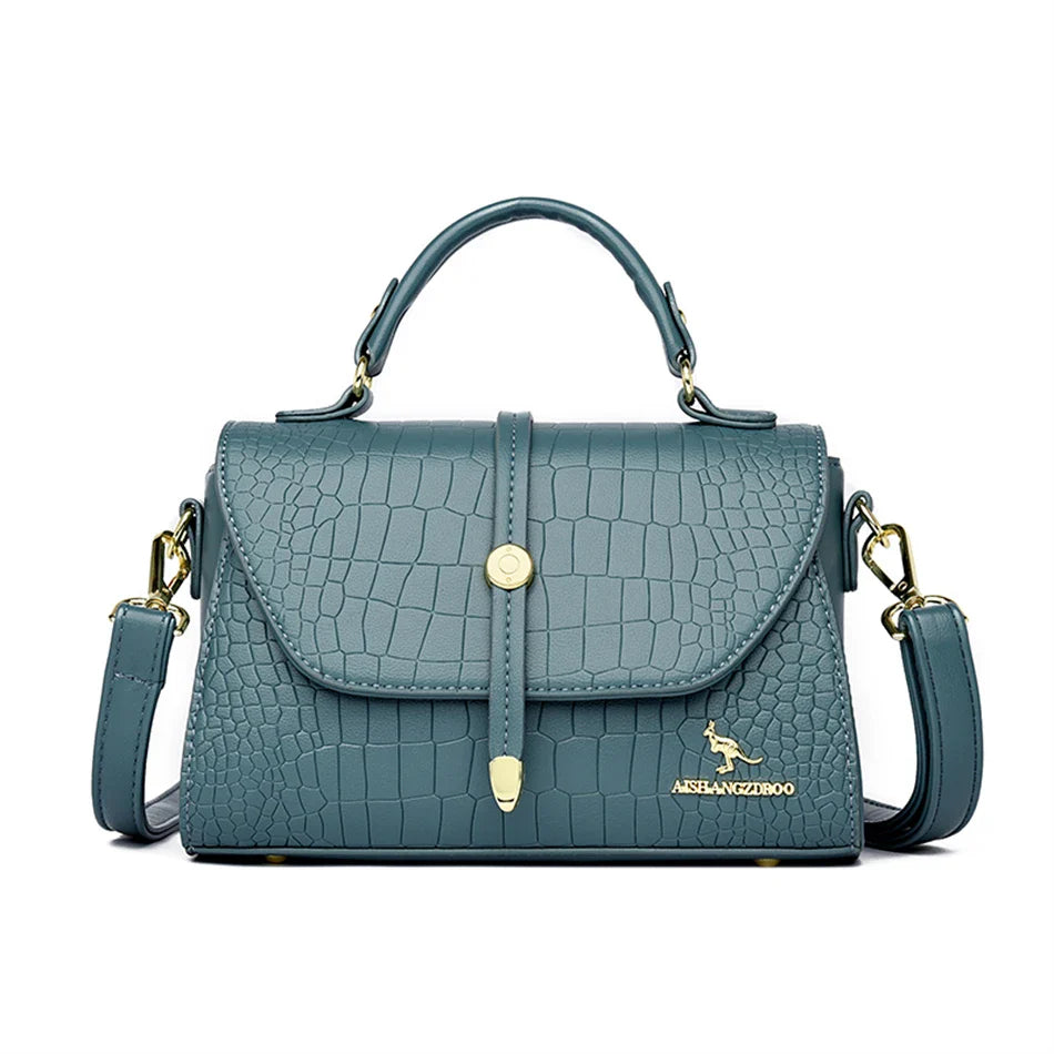 2024 Brand Crocodile Leather Crossbody Bags for Women Female Shoulder Messenger Sac Luxury Designer Ladies Handbags and Purses