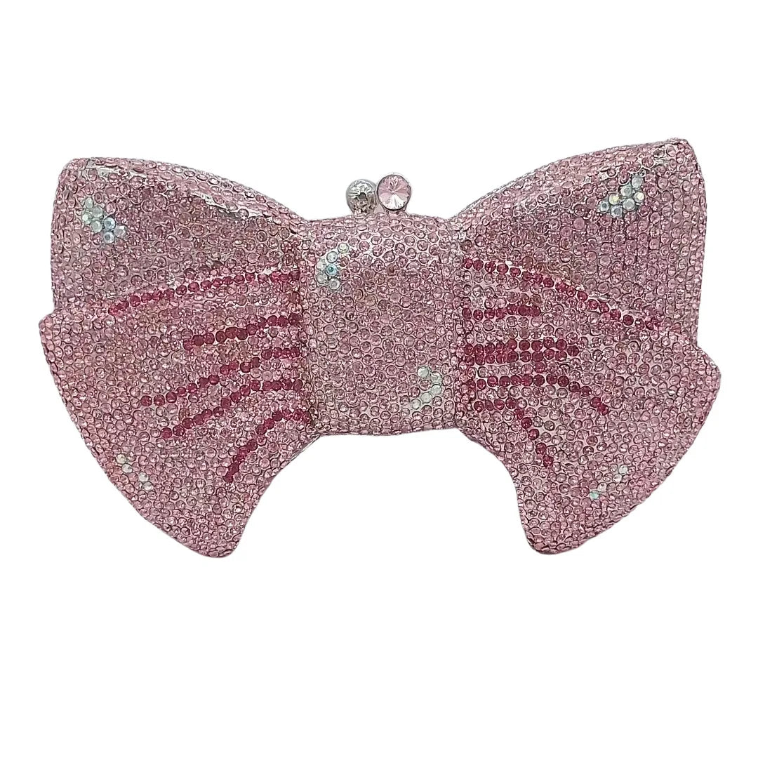 Bow Hollow out Crystal Banquet Wedding Party Dress Bag Rhinestone Luxury Designer Handbag Stone Elegant Bow Clutch Purse Bag