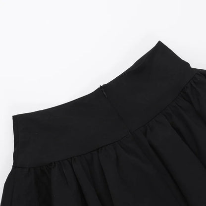 Punk Cross Patchwork Pleated Skirts Mall Gothic Techwear Bottoms Grunge Aesthetic Women Bandage Mini Skirt Alt Clothes