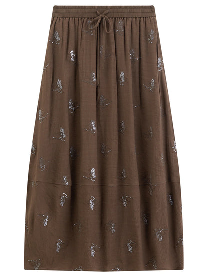 Fashionable Embroidered Sleeveless Top and Tulip Skirt Elastic Waist Retro Women 2026 Summer New Arrival Set