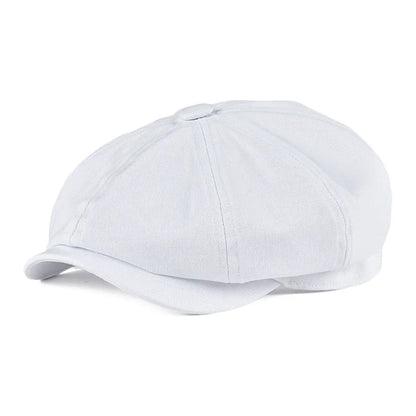 Newsboy Cap Men's Twill Cotton Eight Panel Hat Women's Baker Boy Caps Retro Big Large Hats Male Boina Green Beret