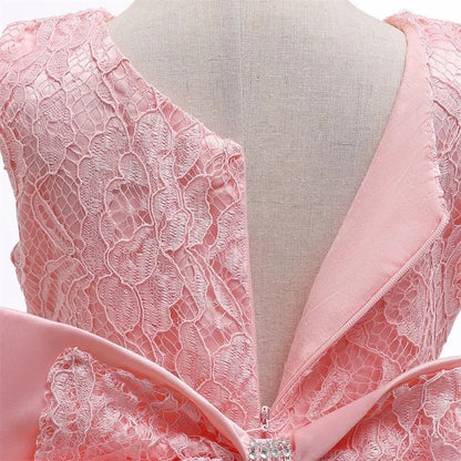 Children's Elegant Dresses For Girls Baby 1st Birthday Party Dress Girls Princess Skirt Kids Lace Vestidos 0-24Months