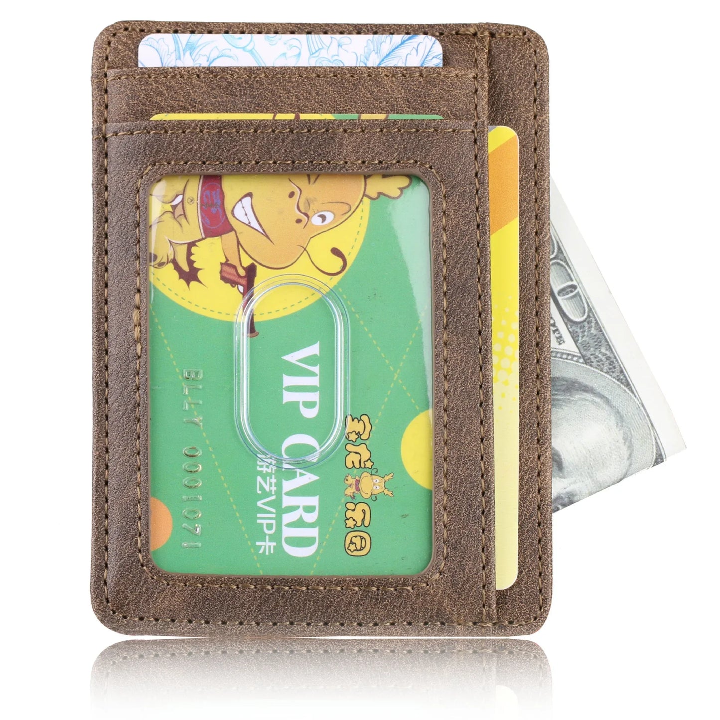 Blocking Wallet Business Card Cover for Case Super Thin Men Leather Credit Card Holder Card Travel Wallet Minimalist Wallet
