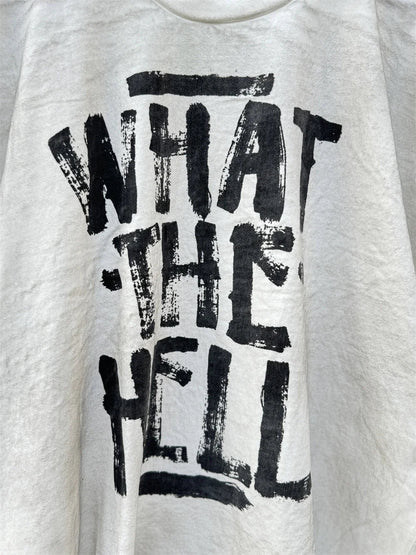 WHAT THE HELL Saint T-Shirts Men Women Best Quality Heavy spray dirty dirty soil air Washed TEE Vintage T Shirt