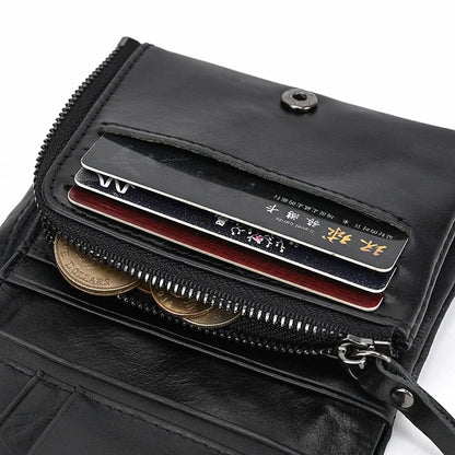 Portefeuille de luxe de marque de créateur pour homme, porte-cartes en cuir véritable souple, petit porte-monnaie pour pièces de monnaie et cartes de crédit, portefeuilles masculins à glisser dans les poches.