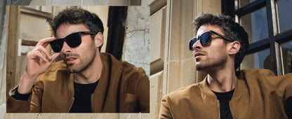 Men's Polarized Sunglasses - Lightweight TR90 Frame Square Mens Sunglasses UV400 Protection