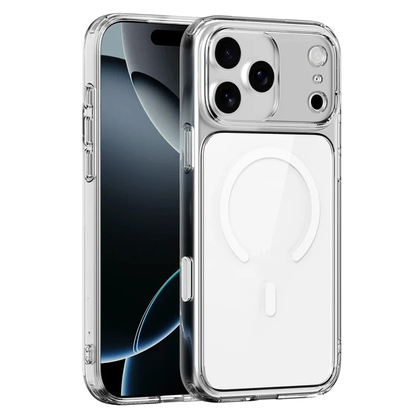 Touch Camera Button Original Clear for Magsafe Case For iPhone 17 Air 17Pro 17Pro Max Wireless Charge Shockproof Hard Cover
