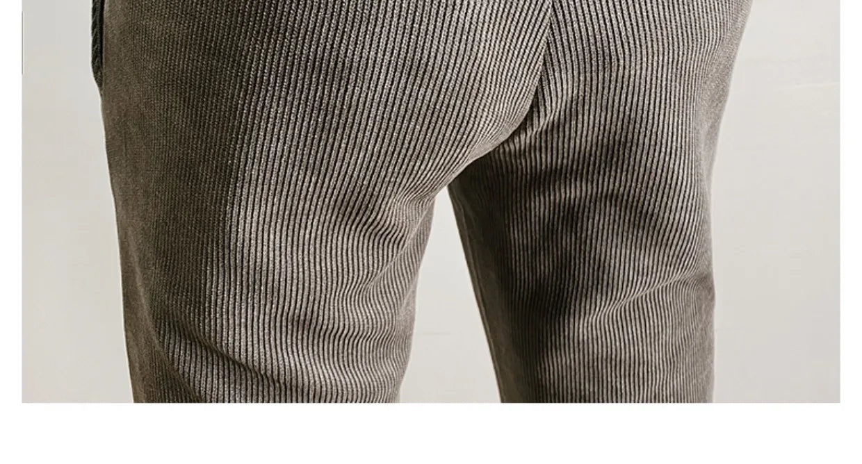 2025 Winter Men Suit Pants Woolen Thicken Keep Warm Formal Trousers Pantalones Hombre Solid Casual Slim Fit Pants Men Clothing