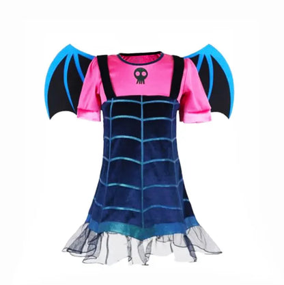 Deluxe Witch Uniform Girl Halloween Costume Evil Wizard Dress with Witch Hat Kid All Saint Day Stage Performance Apparel Vestido