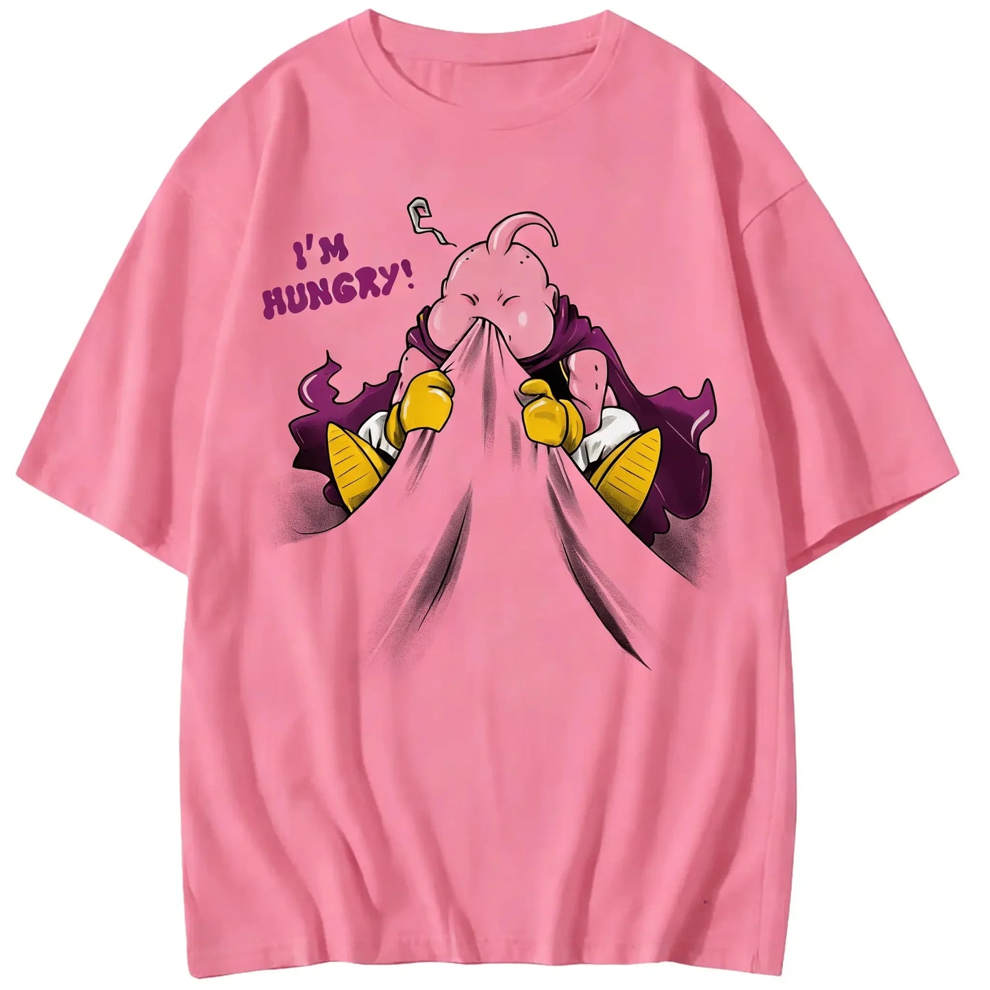 2026 Summer Dragon Ball Majin Buu Vintage Anime T-shirt Men's Pure Cotton Casual Loose Sports Daily Top