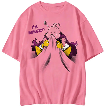 2026 Summer Dragon Ball Majin Buu Vintage Anime T-shirt Men's Pure Cotton Casual Loose Sports Daily Top