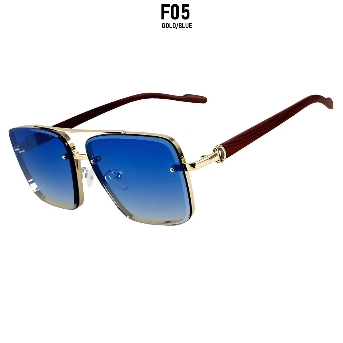 UV400 Protection Square Sunglasses Women Trendy Beach Vacation Brand Design Wooden Vintage Retro Sunglass Men Fashion Glasses