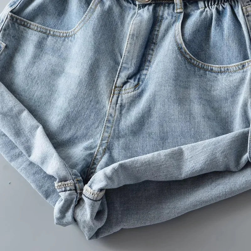 Shorts Basics Denims Women Jean High Waist Sexy Jeans Casual Buttons Pockets 2024 Summer Short Femme Denim Wide Leg Pants