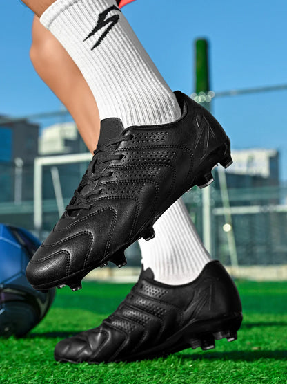 AG FG Athletic Soccer cleats PU Fabric Comfort Upper TPU Anti-slip Long Studs Sole Reliable Quality Adult Kids Training Shoes
