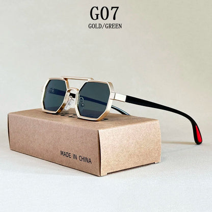 2025 Luxury Sunglass Men Vintage Steampunk Square Sunglasses Women Retro Fashion Glasses Sunglasses For Men Lunette Soleil Femme